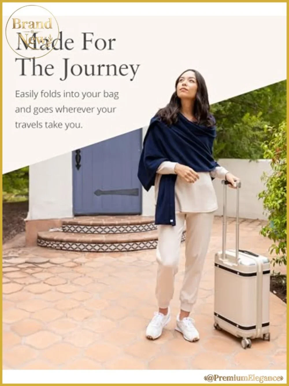 Organic Cotton Travel Scarf Wrap Shawl Women One Size